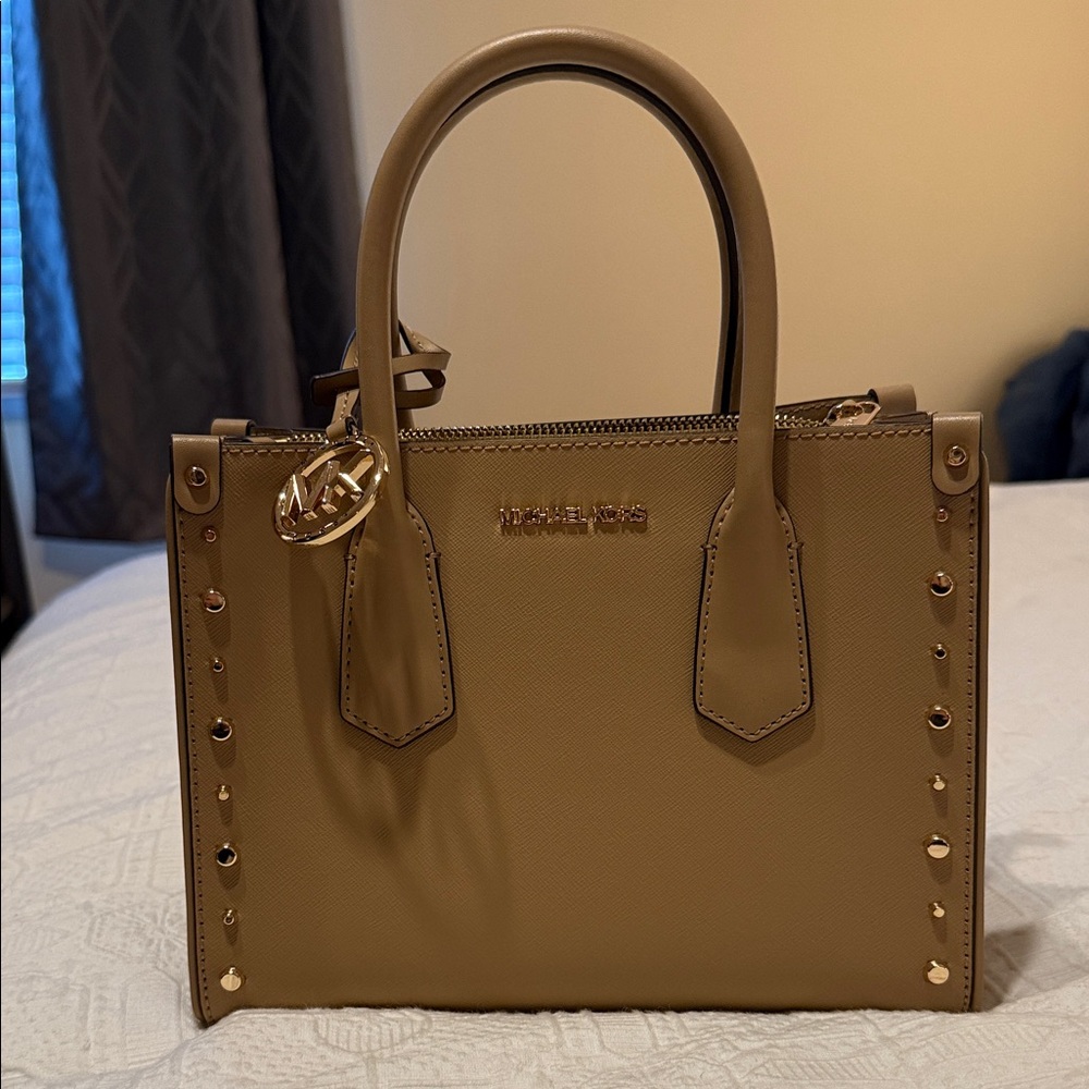 Michael Kors Gold Studded Satchel